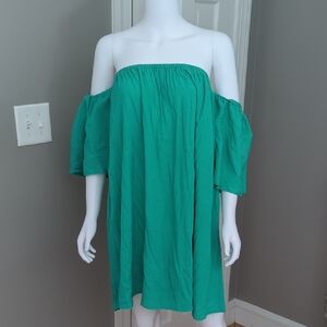 Love J Strapless Green Dress